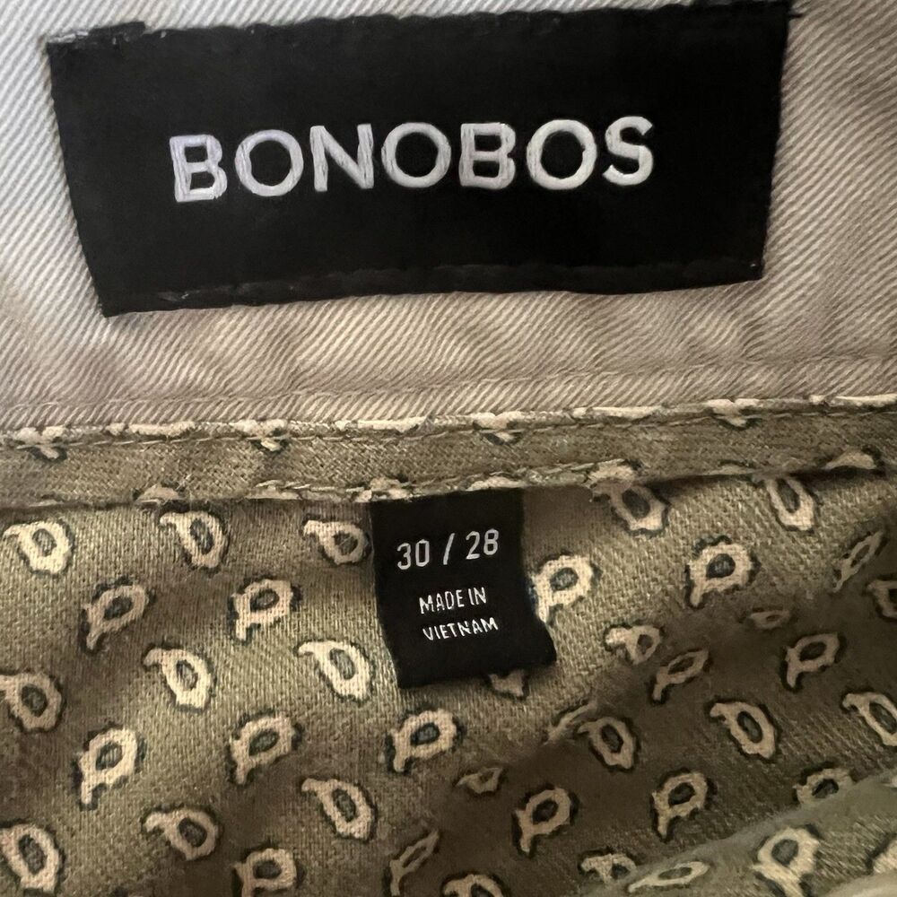Bonobos Pants Mens 30x28 Slim Fit Chino Pants Tan Stretchy‎ Pockets Khaki Career - Picture 3 of 6